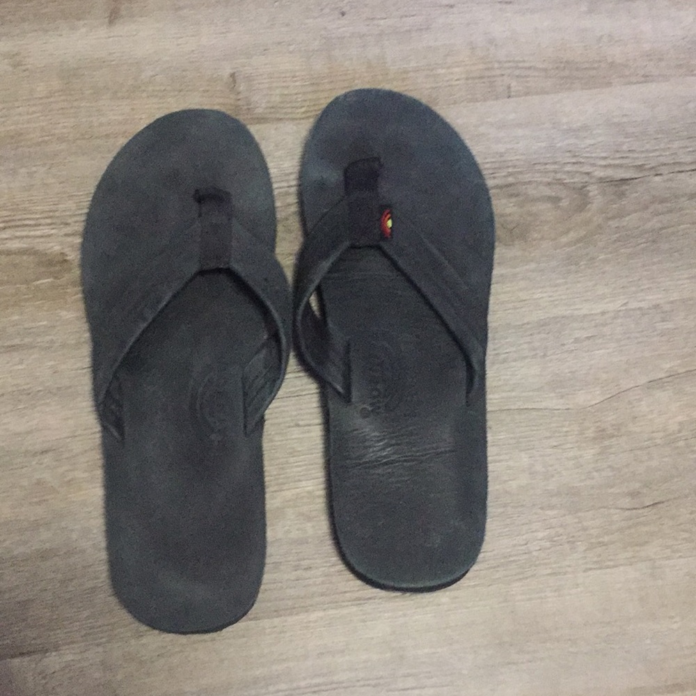 Rainbow flip flops